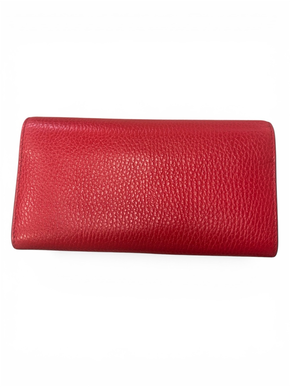 Gucci Red Pebbled Leather Wallet with Gold GG Hardware - Picture 3 of 12